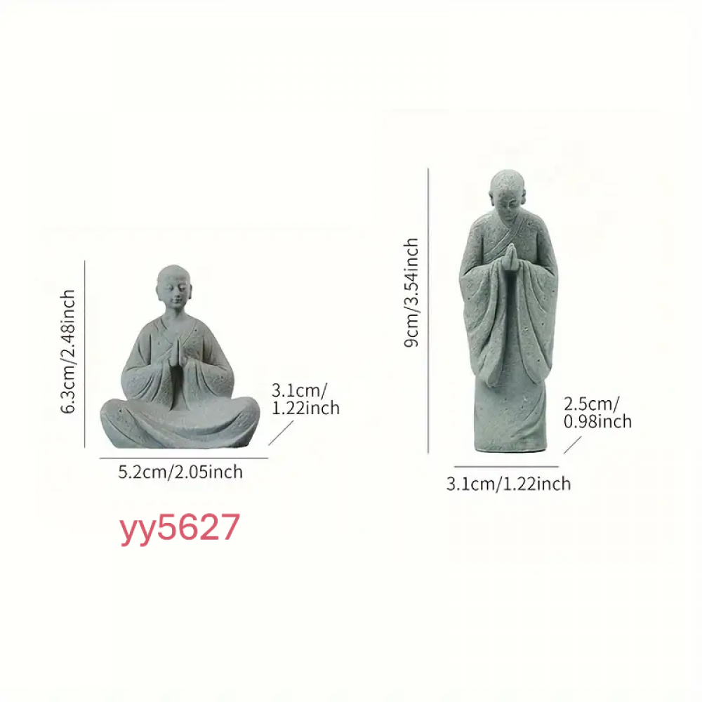 YY5627 Meditasyon Yapan Keşiş Heykel Biblo Silikon Kalıp – Ruhani ve Estetik Dekoratif Hediye!